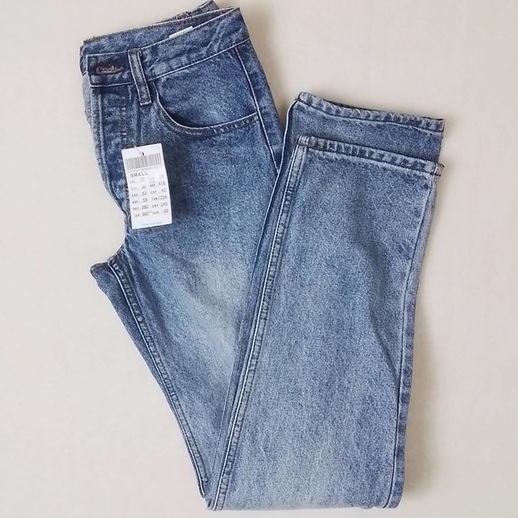 Brandy‎ Melville J Galt Mid Rise Button Fly Jeans Size Small in Med Wash Denim - Picture 3 of 14